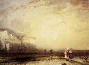 Richard Parkes Bonington Sunset in the Pays de Caux oil painting reproduction